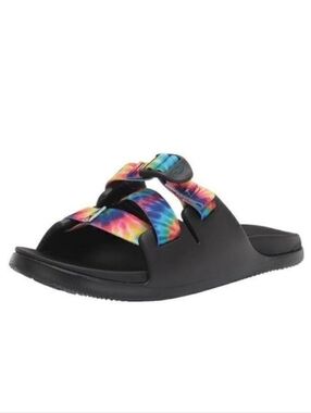 -- Chaco | Chillos Kids Dark Tie Dye Sandals Youth Size 6‎